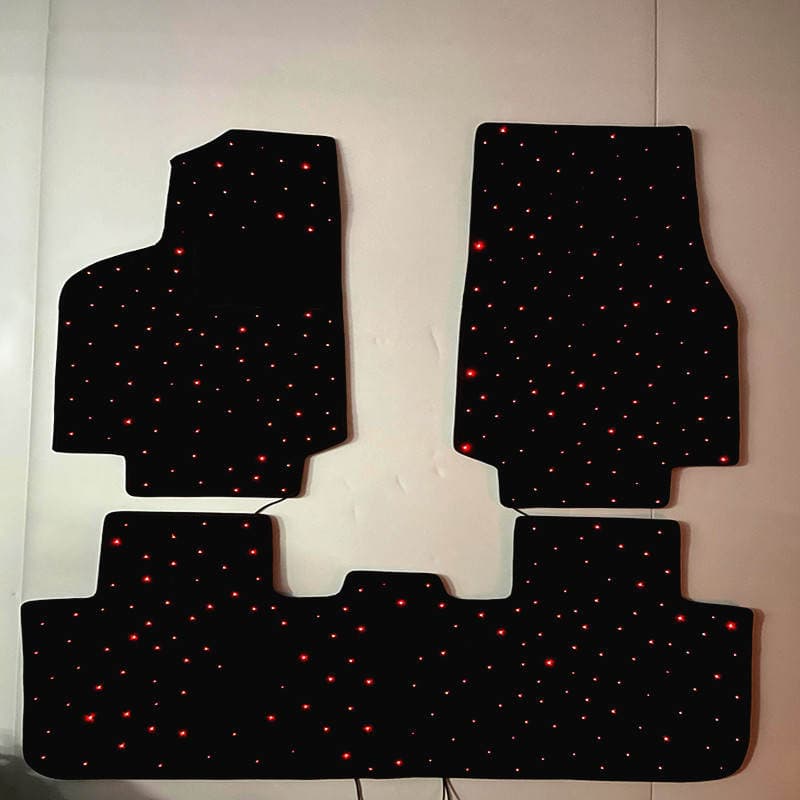New Tesla Model Y Floor Mats, Model 3-Specific Car Mats with Fiber Optic Starlight Effect 2