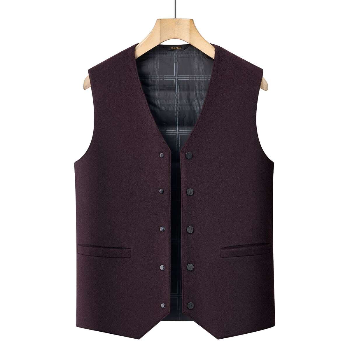 Men's Goose down Vest, New Autumn and Winter Style, Sleeveless, Single-Breasted, V-Neck, Warm Vest, Men's Cardigan, Dad's Outfit 1