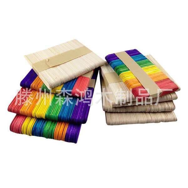 ice cream sticks wood chips diy handmade material color popsicle sticks