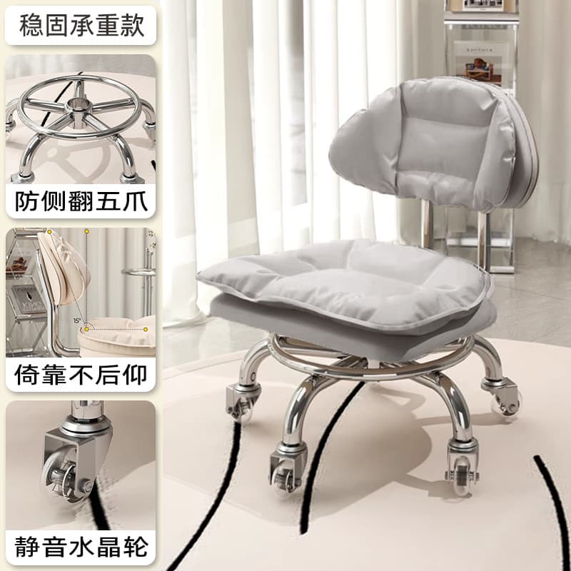 Electroplated five claws: small cloud light gray [with] silent crystal wheel