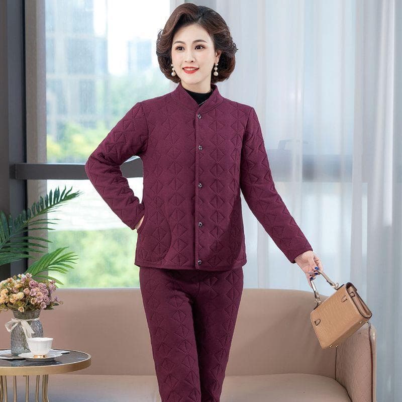 Wine Red [cotton-padded trousers]]