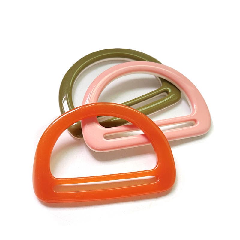 Luggage accessories D-shaped slotted resin handle acrylic plastic handle jelly color resin handle wholesale 1