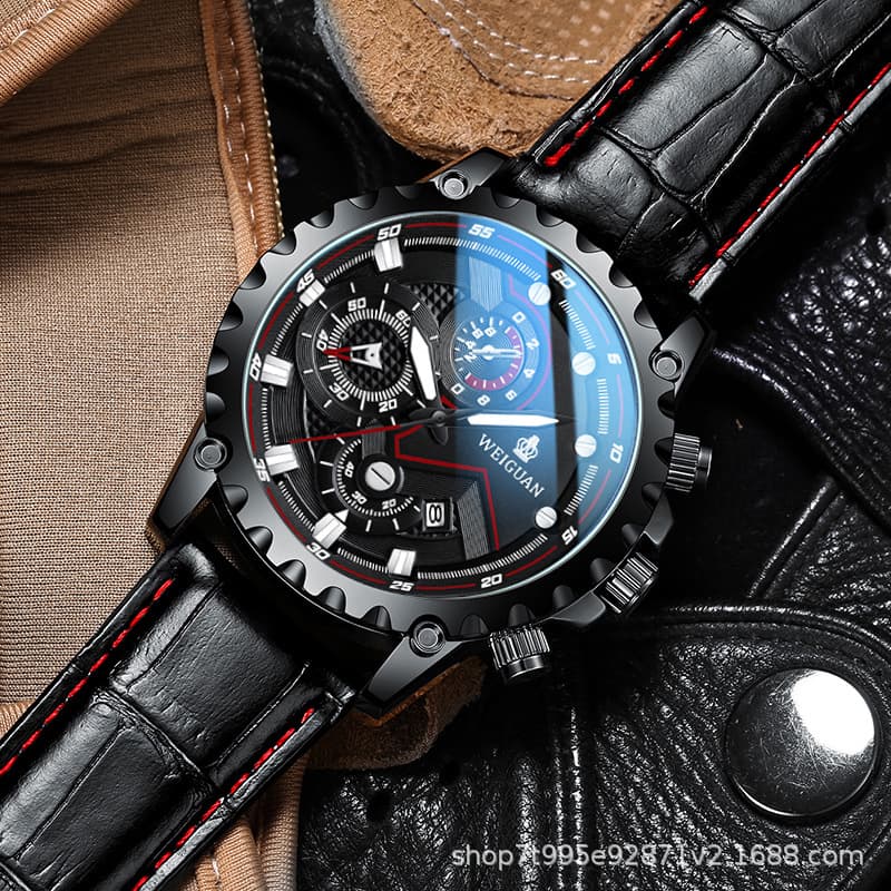 202 black leather black surface