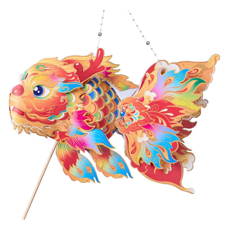 New Mid-Autumn Festival DIY Fish Lanterns for Children, Hangable and Handheld Goldfish Lanterns, Glowing Koi Lanterns 5