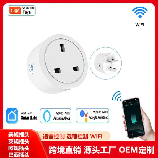 British Graffiti Wifi Smart Home Plug Socket Switch Sirs Voice Control Remote Mobile App Timing