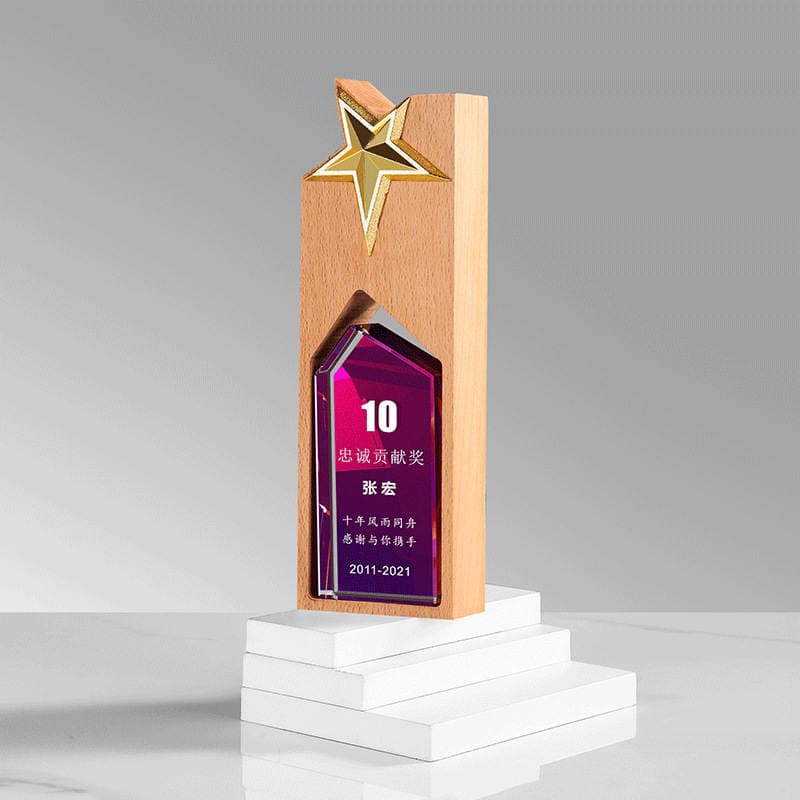 Fərdi Oyma ilə Bərk Ağacdan Kubok/Medal (Brend Mükafatı, Suvenir) 4