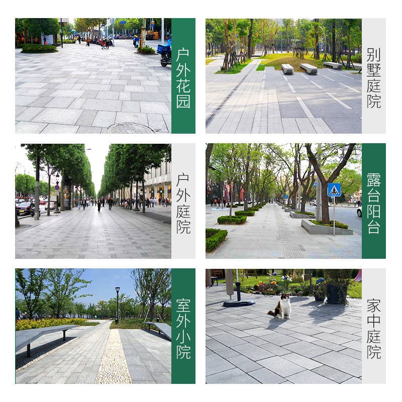 Granite Stone, Sesame Gray Fire-Polished Slabs, Floor Tiles, Sesame White Yard Tiles, Outdoor Stone Slabs for Paving 4