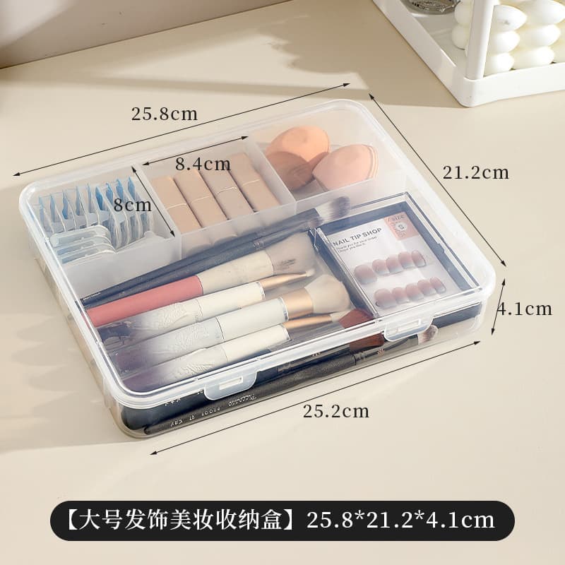 Large [four-compartment beauty storage]