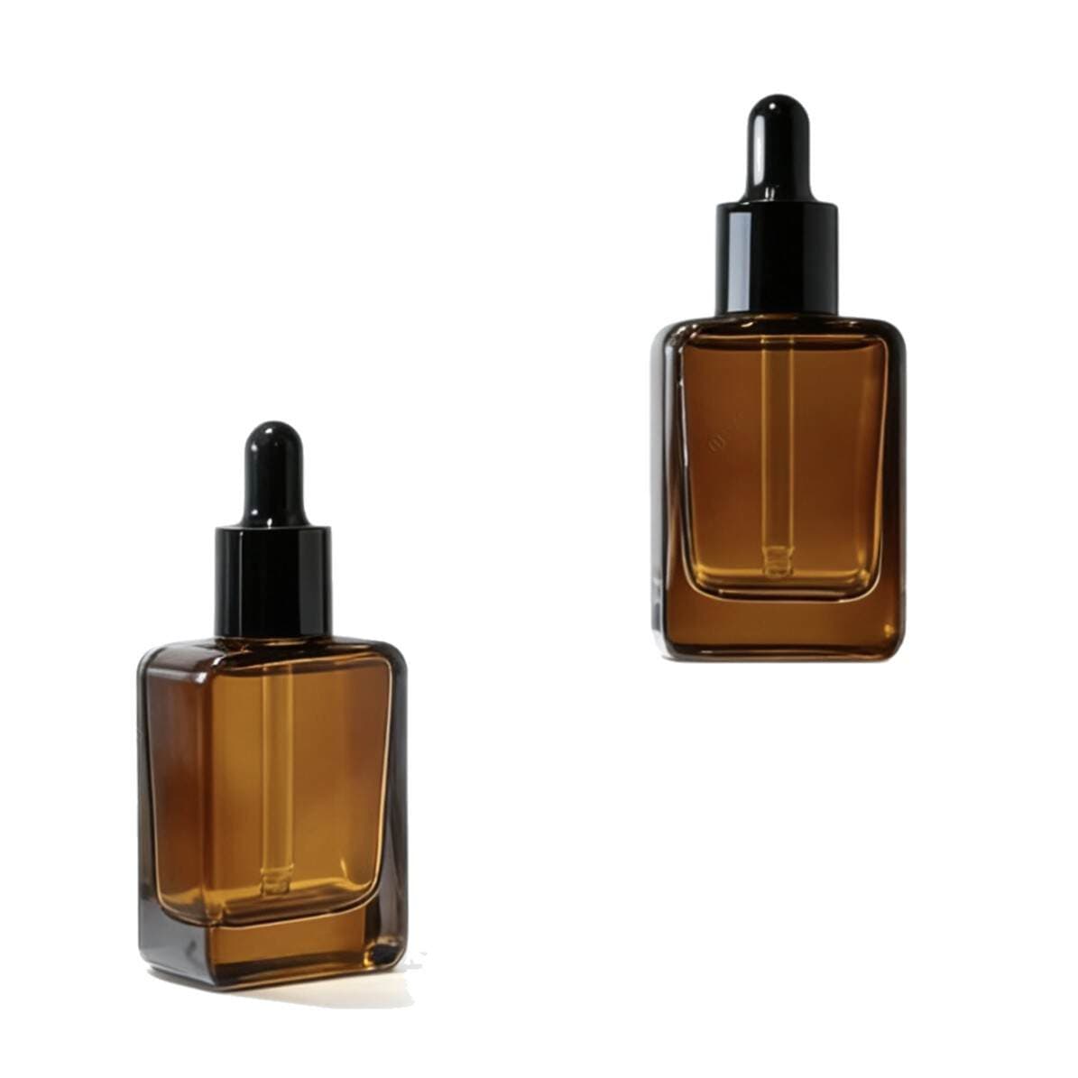 In Stock 30ml Flat Square Transparent Glass Essential Oil Bottle, Serum Bottle, Dropper Bottle, Original Liquid Bottle, Amber Dropper 5