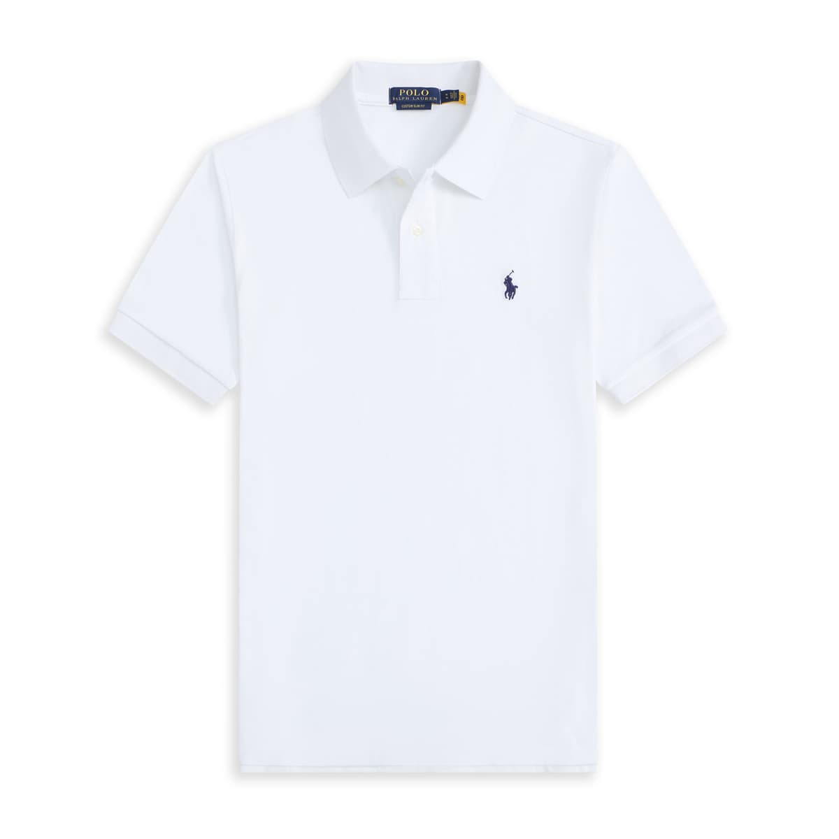 White blue label