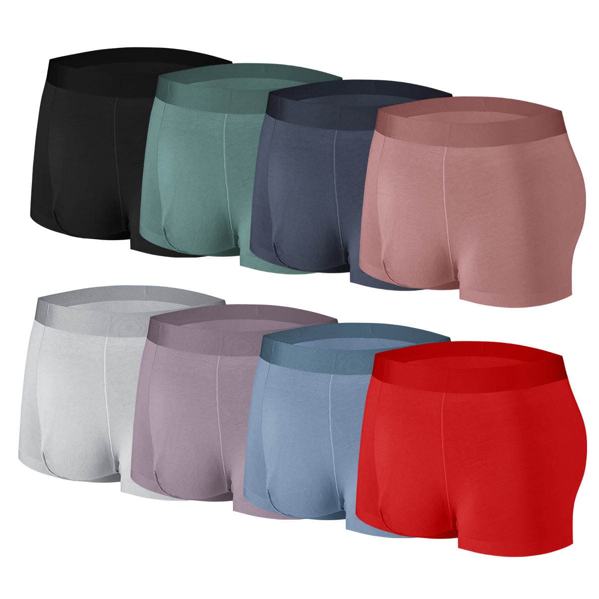 Graphene Crotch Men's Boxer Pants Modal One-piece Traceless Underwear Men's Mid-waist Men's Shorts Boxer Pants 3