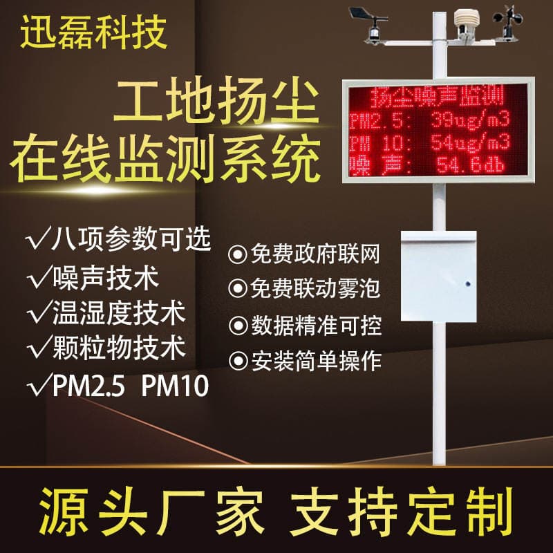 Dust Monitoring System Industrial Site Online Noise Dust Environmental Noise pm2.5 Dust Detector 1