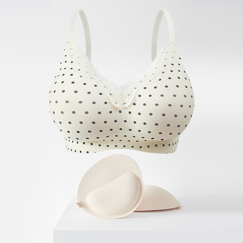 Soufflé polka dot white (2cm+5cm)