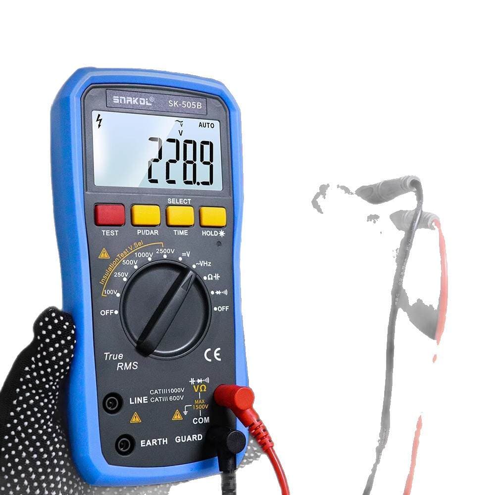 Snake SK505B Rəqəmsal Multimetr və Meqohmmetr, İki-birində İzolyasiya Müqaviməti Test Cihazı 5
