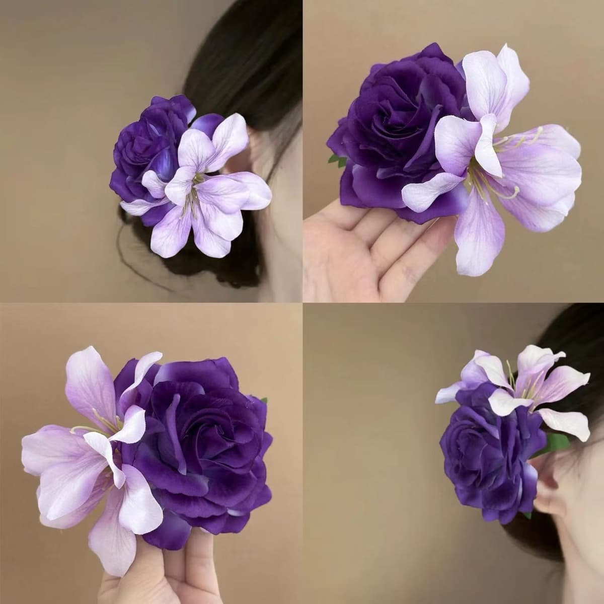 7021 purple mist flower hairpin