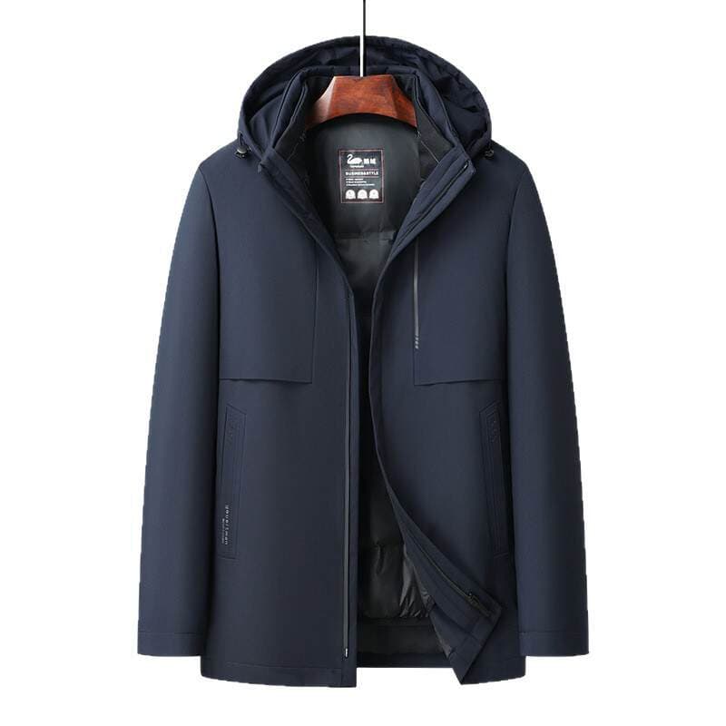 Cold-Proof Men's down Jacket, Men's Coat, New Winter Style, Thickened and Warm, Removable Inner Liner, Business Casual Goose down Jacket 5