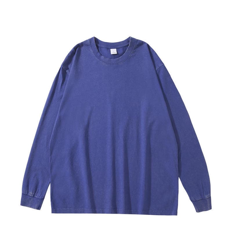 Long sleeve washed paris blue