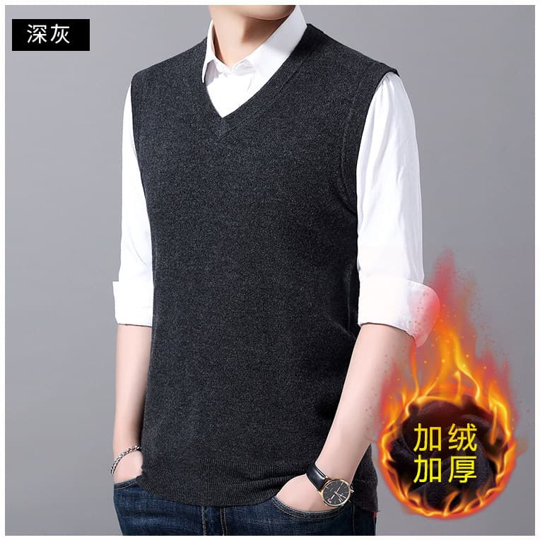 V vest plus velvet dark gray