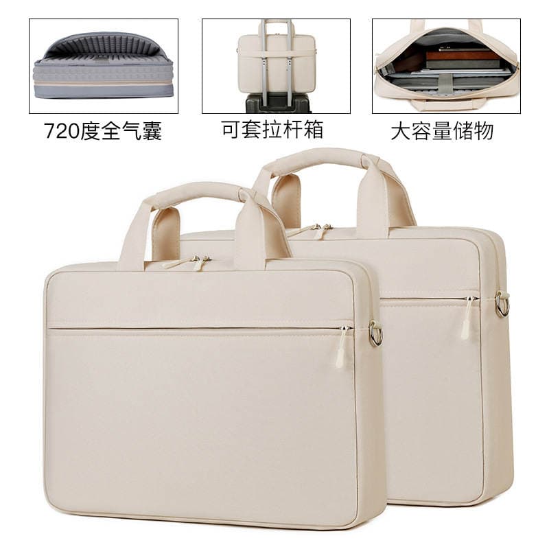 Laptop Bag with 720-Degree Full Airbag Protection Against Shock and Drops, Can Be Attached to a Trolley Case, Large Capacity, Business Travel 4