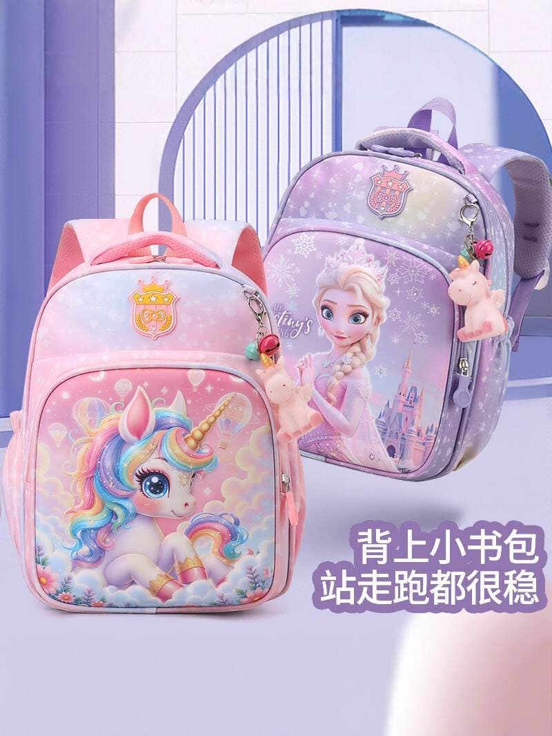Qızlar üçün “Elsa Unicorn” dizaynlı yüngül, onurğanı qoruyan məktəb çantası 2