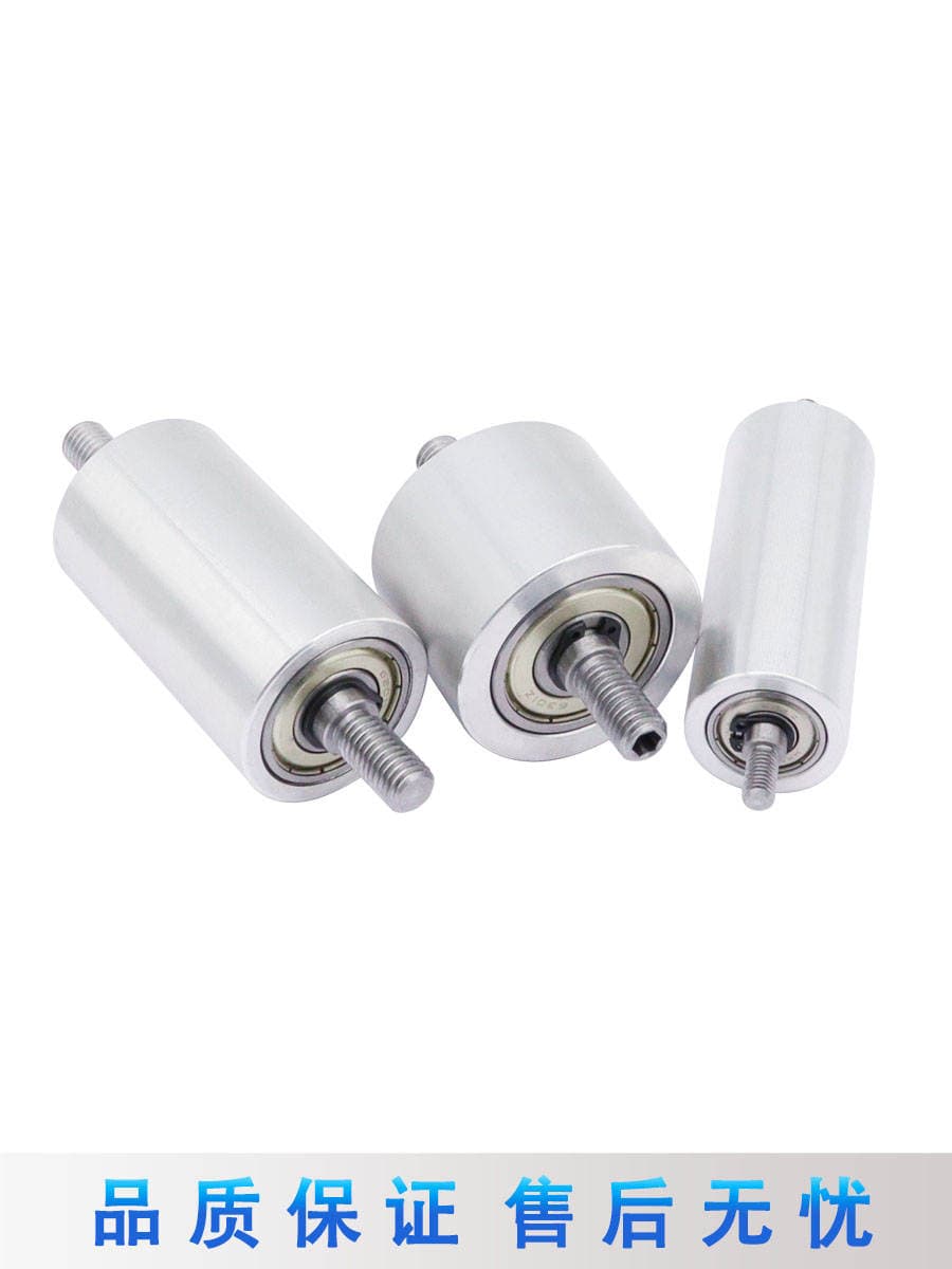 Double-Headed Stainless Steel Chrome-Plated Iron Wheel Metal Driven Roller Non-Powered Roller Stainless Steel Roller Support Roller 4