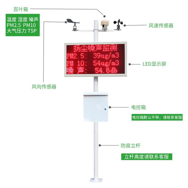 Dust Monitoring System Industrial Site Online Noise Dust Environmental Noise pm2.5 Dust Detector 4