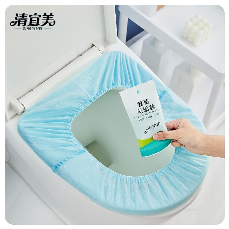 Double blue toilet mat 15cm * 136cm