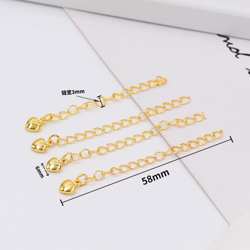 Style 9 three-dimensional heart extension chain