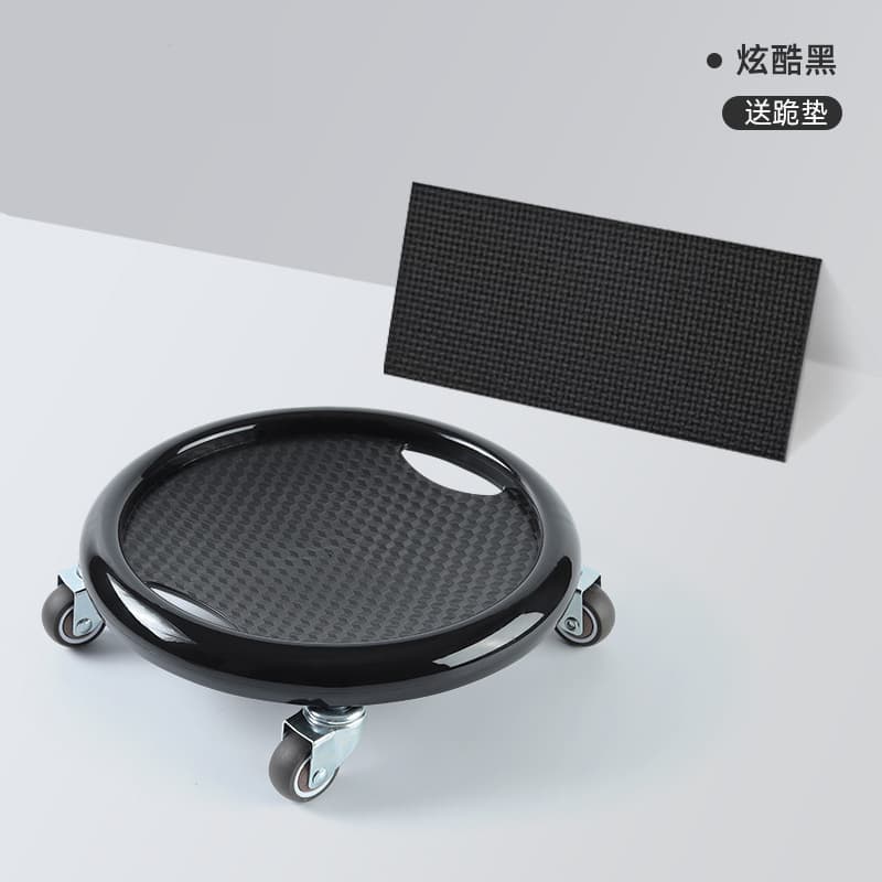 Four-wheel silent abdominal muscle disc (black)