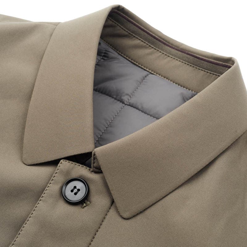 Middle-Aged Men's Winter Thickened Cotton Jacket with Lapel, Casual Jacket for Men, Dad's Style, One-Piece Drop Shipping 4