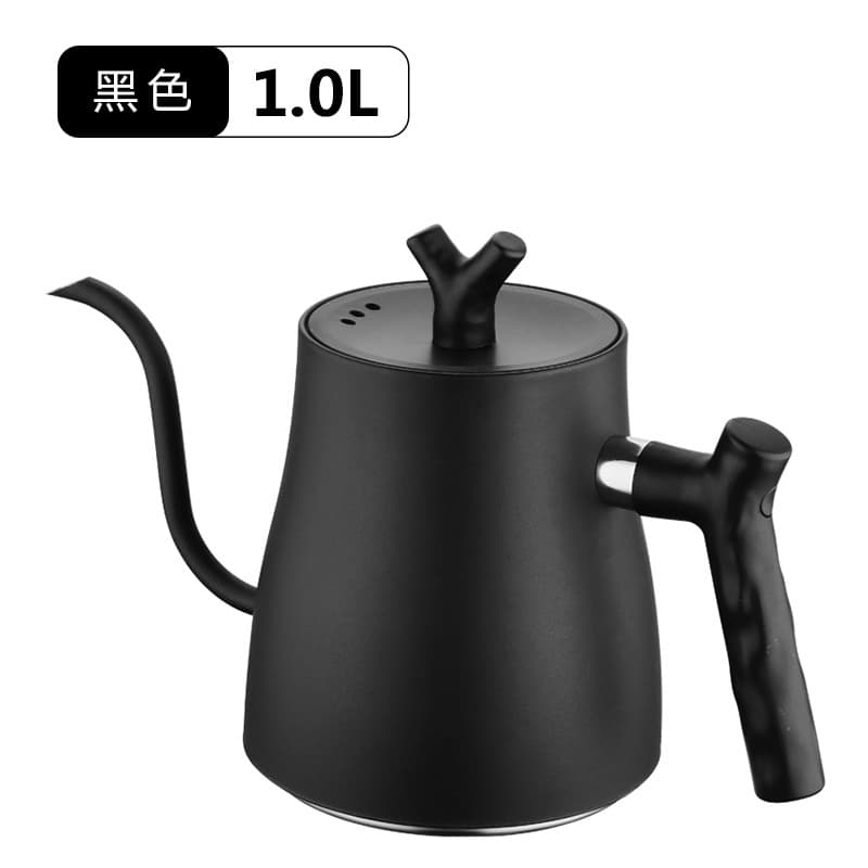 Black thin mouth single pot [for flat-bottomed induction cookers]