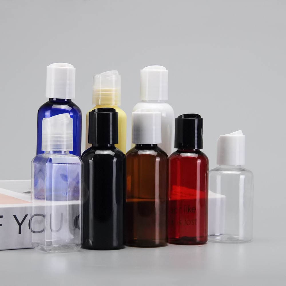 50ml Round-Shouldered Pet Plastic Bottle with Twist Cap, Empty Bottle, Refillable Press Bottle, Dishwashing Liquid Refill Bottle 2