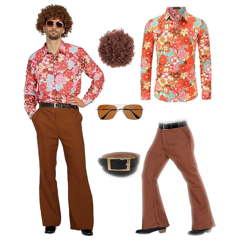 Top + flare pants + accessories, image color