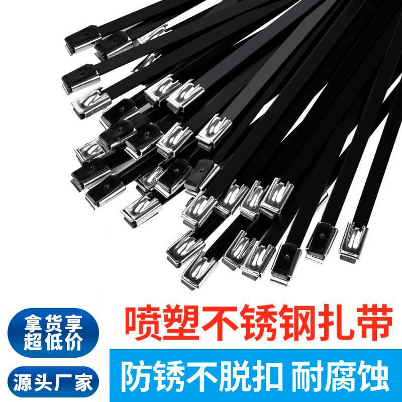 Spray-Coated Stainless Steel Cable Ties, Black Marine Cable Ties, Bridge Cable Ties, Label Cable Ties, Cable Wire Bundles, Cable Ties 1