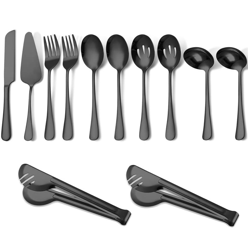 [black 12-piece set] with semi-circle clip