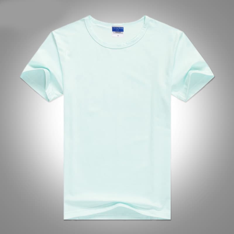 Solid color short sleeve aqua blue (men's style