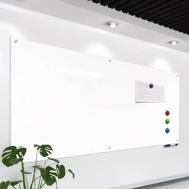 Direct Sale from the Manufacturer: Ultra-Clear Magnetic Tempered Glass Whiteboard, Hanging Type for Office Teaching and Training, Writing Board, Message Board 2