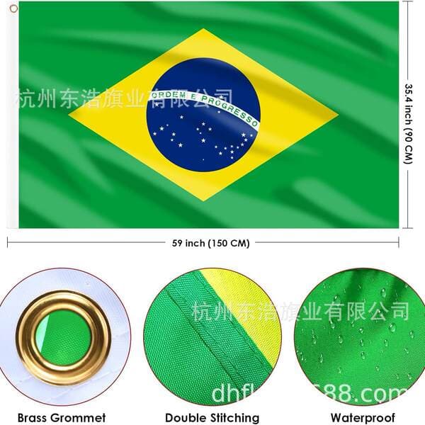 2026 Dünya Kuboku Braziliya Bayrağı Şərf (Fanat Məhsulu)