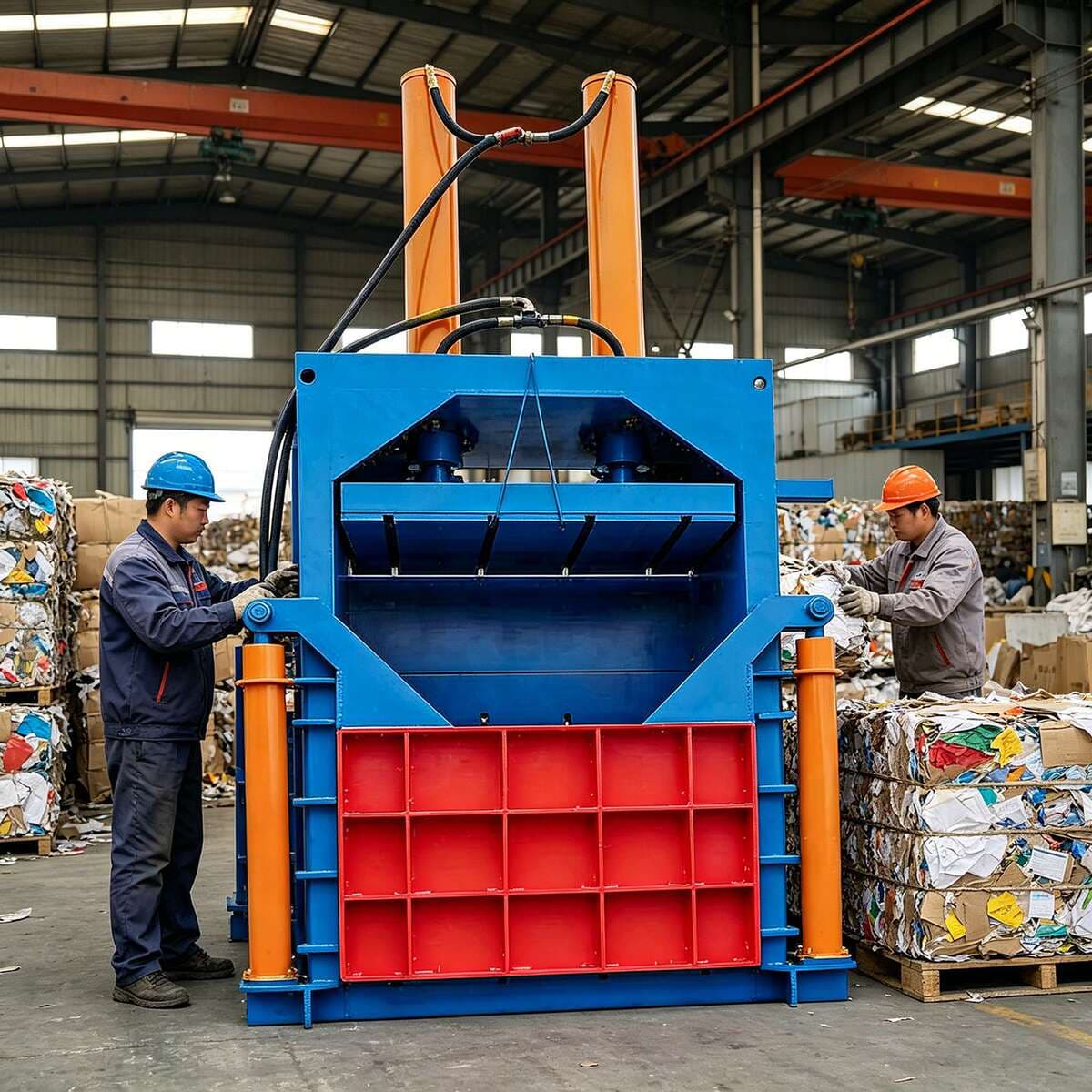 Bankalar və tullantı kağız üçün 120 tonluq şaquli metal hidravlik pres 3