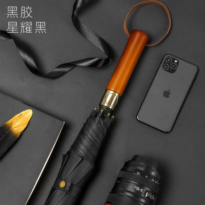 [noble model] black vinyl 27inch - solid wood handle
