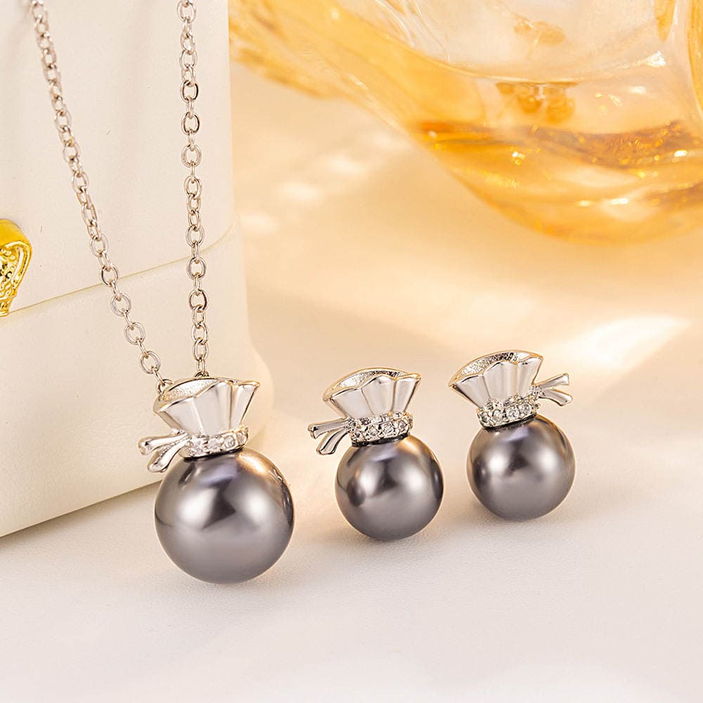 Korean-Style Light Luxury Sachet Bag with Faux Pearl Clavicle Chain for Women, Simple Daily Commuter Jewelry Set, Hot Sale 2