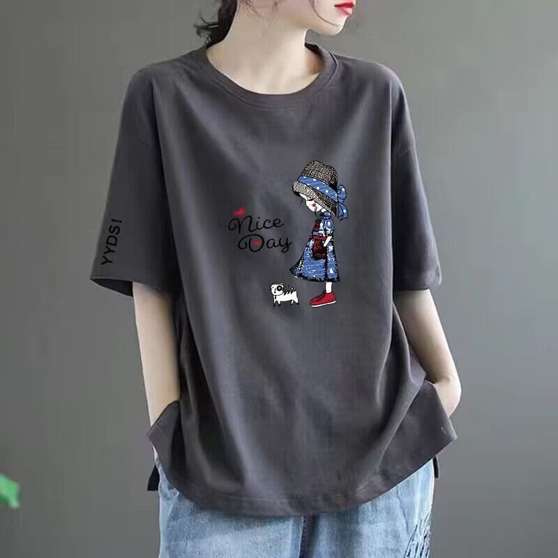50 dark grey black sleeve [medium] cat girl