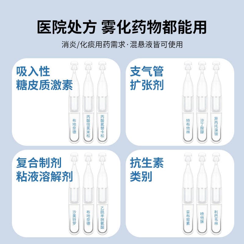 Uşaqlar üçün əl tipli mikrotorlu tibbi nebulizer, evdə istifadə üçün portativ 4