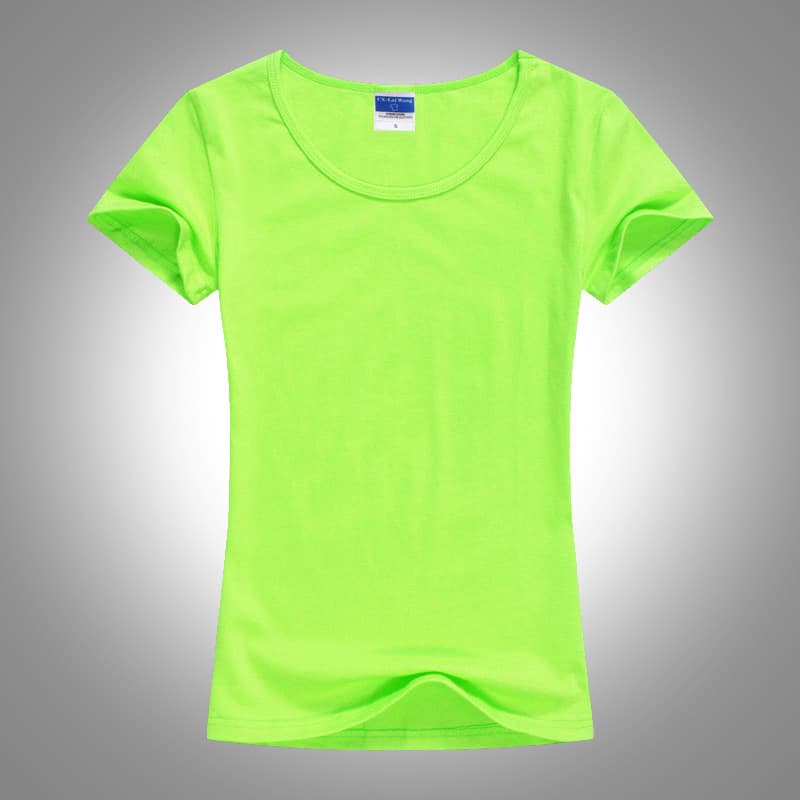 Solid color short sleeve fluorescent (women's style