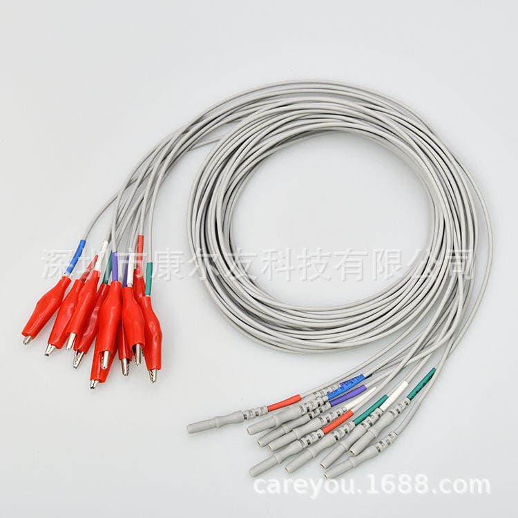 EEG elektrodu üçün qoşulma kabeli, kiçik timsah klipi, 1.5 mm ana deşik. 2
