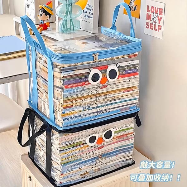 Böyük tutumlu şəffaf, nəmişlik və toz keçirməyən kitab saxlama qutusu (tələbə yataqxanaları üçün)