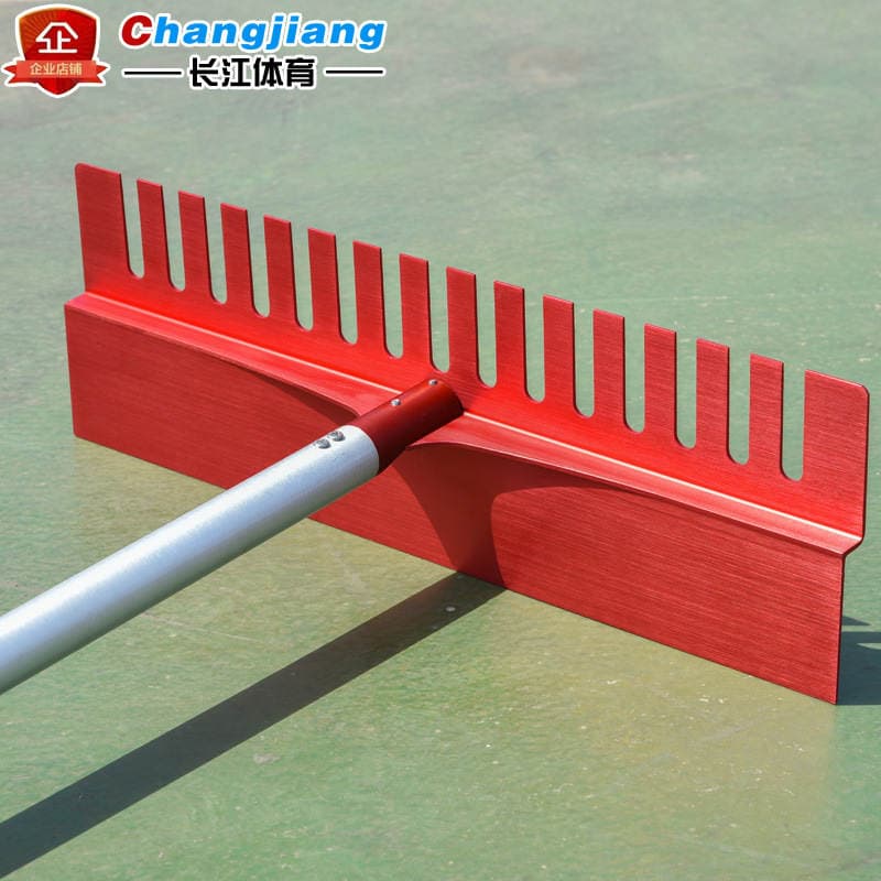Aluminum alloy track and field long jump bunker flat sand device stainless steel toothed toothless flat sand plate sand rake dual-purpose sand rake 3