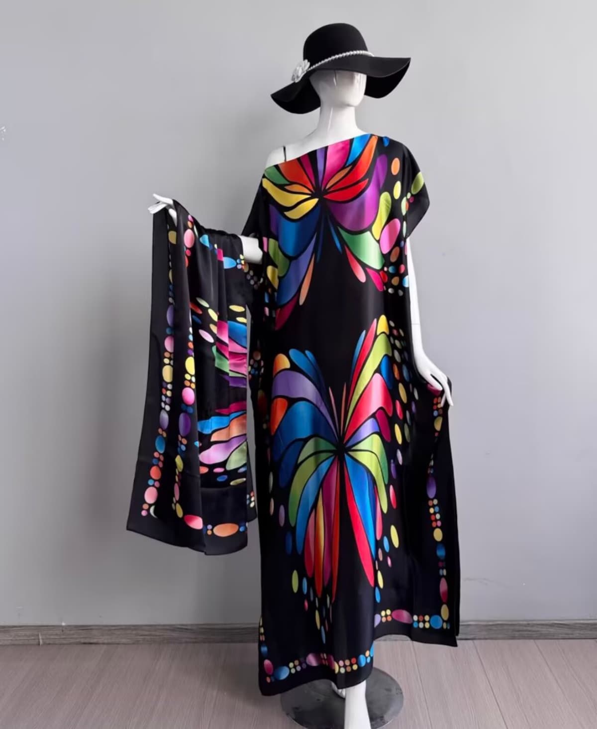 123-colorful butterfly-black