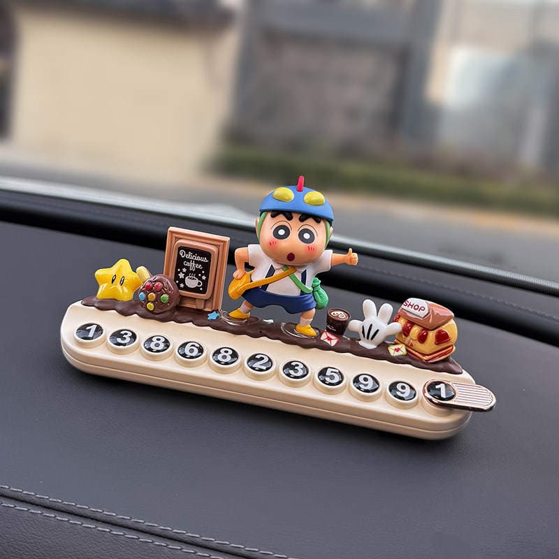 2026 yeni model Crayon Shin-Chan müvəqqəti avtomobil dayanacaq nömrəsi, gizlədilə bilən telefon nömrəsi ilə 4