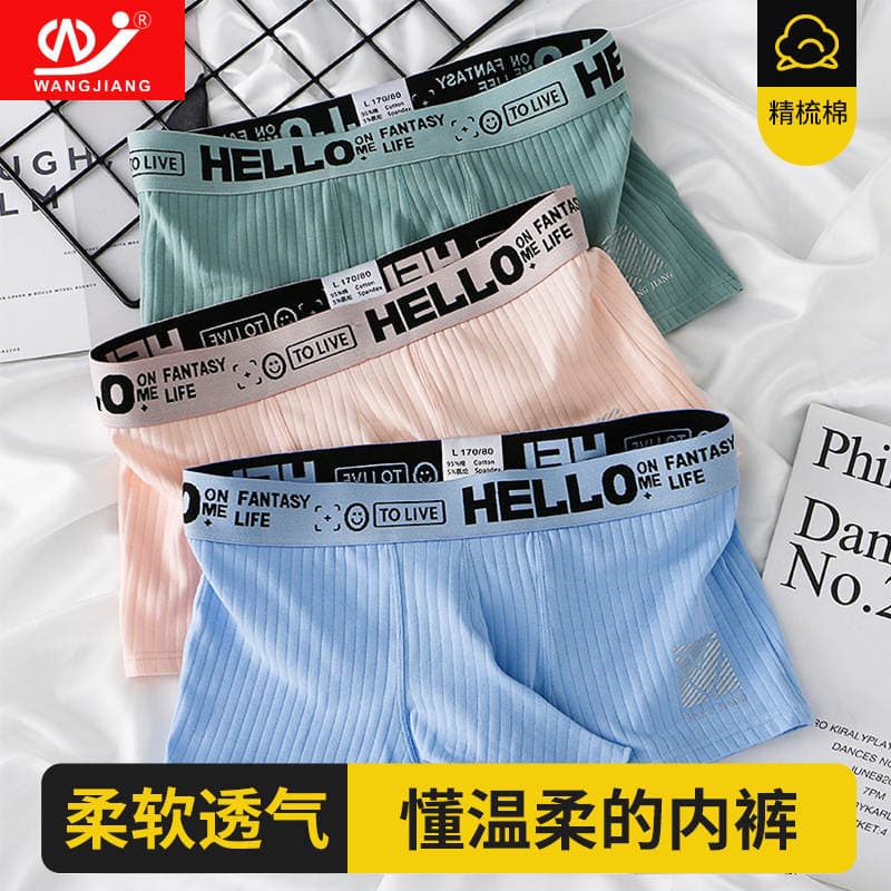 Yeniyetmələr üçün Nəfəs Alan Təmiz Pambıq Boksçu Şortları və Yay Buz İpək Fil Gövdəsi Şortları 1